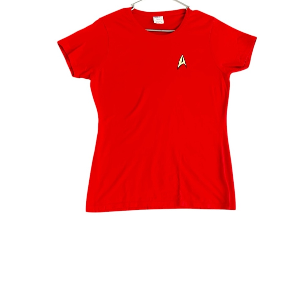 PORT & CO Y2K STAR TREK LOGO GRAPHIC WOMANS T-SHIRT SZ M
